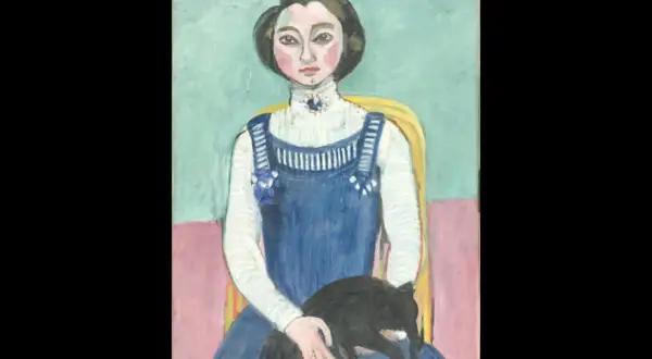 Portret kobiety z kotem, dzieło z kolekcji muzeum sztuki nowoczesnej Paryż.